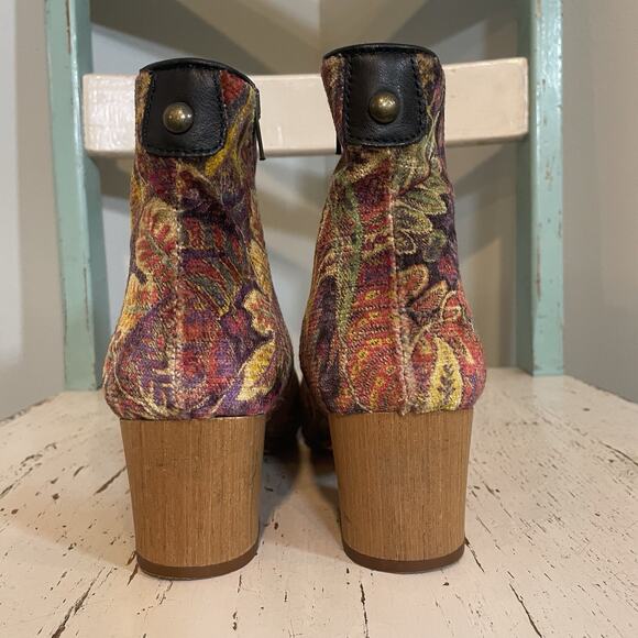 Hudson London Apisi Velvet Ankle Booties 40 Size 9 Portugal Dark Romantic Boho - Picture 5 of 8